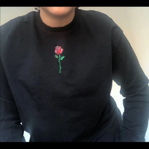 rose embroidery long sleeve